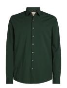 Poplin Stretch Slim Shirt Calvin Klein Green