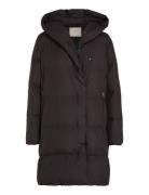 Lw Padded Funnel Neck Wrap Coat Calvin Klein Black