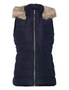 Heritage Down Tyra Vest With Fur Tommy Hilfiger Navy