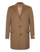 Fine Wool Blend Coat Calvin Klein Beige