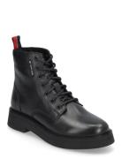 Tjw Lace Up Flat Boot Tommy Hilfiger Black