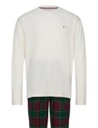 Ls Waffle Flannel Pj Set Tommy Hilfiger White