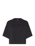 Cropped Tee_9 HUGO Black