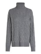 Soft Wool Cable Roll-Nk Sweater Tommy Hilfiger Grey