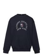 Nautical Arch Print Fleece Cn Tommy Hilfiger Navy