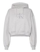 Chenille Monologo Hoodie Calvin Klein Jeans Grey