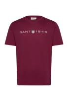 Printed Graphic Ss T-Shirt GANT Burgundy