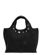 Washed Denim Mini Market Tote W Studs 3.1 Phillip Lim Black