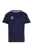 Hmllead S/S Poly Jersey Kids Hummel Navy