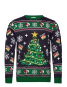 Christmas Tree Sweater Led Christmas Sweats Navy