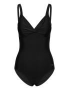 Womens Shaping Cross Knot 1 Piece Speedo Black