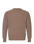 Ribbed Beige Wool Knit Sweater Pompeii Beige