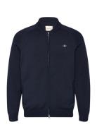 Casual Cotton Bomber Cardigan GANT Navy