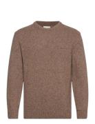 Neps Wool C-Neck GANT Brown