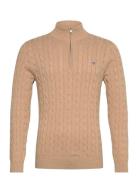 Cotton Cable Half Zip GANT Beige