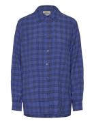 Check Pop Vina Shirt Mads Nørgaard Blue