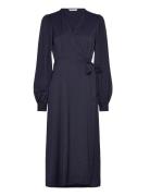 True Wrap Dress Bubbleroom Navy