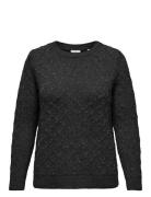 Caralba L/S Glitter O-Neck Knt ONLY Carmakoma Black