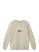 Nlnlusa Ls Bru O-Neck Sweat LMTD Beige