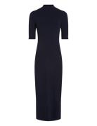 Slim 5X2 Rib Midi Dress 1/2 Tommy Hilfiger Navy