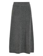 Vikenya Hw Midi Knit Skirt/Ka Vila Grey