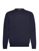 100 % Merino Crew Neck Knit Lindbergh Black Navy