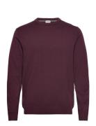 100 % Merino Crew Neck Knit Lindbergh Black Burgundy