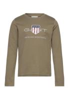 Archive Shield Ls T-Shirt GANT Khaki