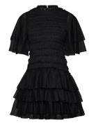 Minnie Short Sleeve Lace Mini Dress Malina Black