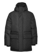 Oba Cotton Monogram Puffer Daily Paper Black