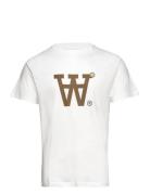 Wwace Big Logo & Badge T-Shirt Double A By Wood Wood White