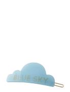 Iconic Hair Clip Cloud Design Letters Blue