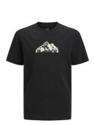 Jcomountain Logo Tee Ss Crew Neck Sn Jnr Jack & J S Black