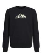 Jcomountain Logo Sweat Crew Neck Sn Jnr Jack & J S Black