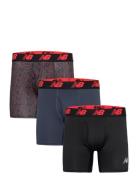 Mens Premium 6" Boxer Brief With Fly 3 Pack New Balance Patterned