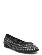 Studded Mesh Ballerina Shoes Mango Black