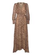 Lucianna Maxi Wrap Dress Bardot Brown