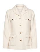 Slim Texture Blazer Jacket GANT Cream