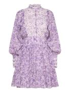 Cotton Slub Mini Dress By Ti Mo Purple