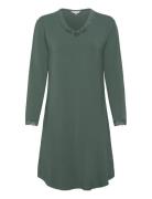 Bamboo Long Sleeve Nightdress With Lady Avenue Khaki