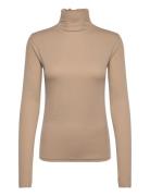 Rib Mock Neck Top Filippa K Beige