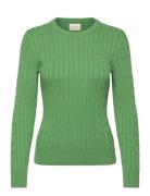 Stretch Cotton Cable C-Neck GANT Green