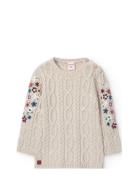 Knitwear Dress For Baby Girl Boboli Cream