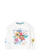 Fleece Sweatshirt For Baby Girl -Bci Boboli White