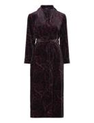 Lrl L/S Shawl Collar Long Robe Lauren Ralph Lauren Homewear Burgundy