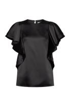 Ada Frill Over D Blouse Malina Black