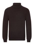 Roni High Collar Sweater-Dark Brown Edwin Black