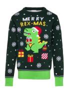 Sweet Christmas Dino Kids Christmas Sweats Green