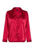 Satin Long-Sleeved Jacket Hunkemöller Red