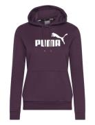 Ess Logo Hoodie Fl PUMA Burgundy